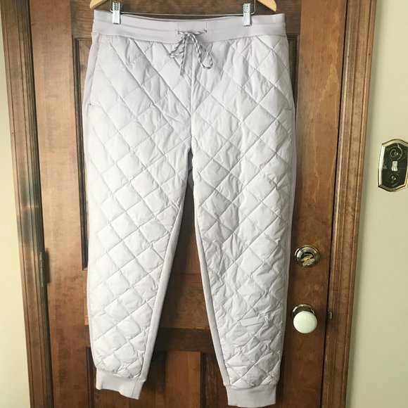 NWOT Athleta Apres Ski Shasta Purple Quilted Joggers Size 16